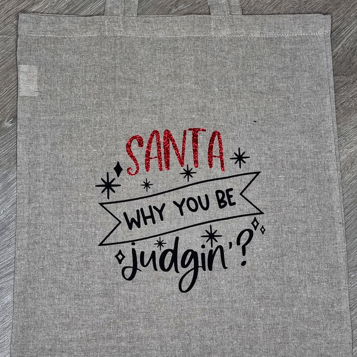 Santa Why You Be Judgin? Tygkasse - återvunnen bomull - Bild 6