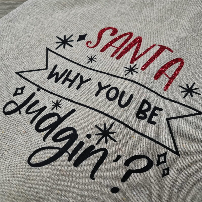 Santa Why You Be Judgin? Tygkasse - återvunnen bomull - Bild 4