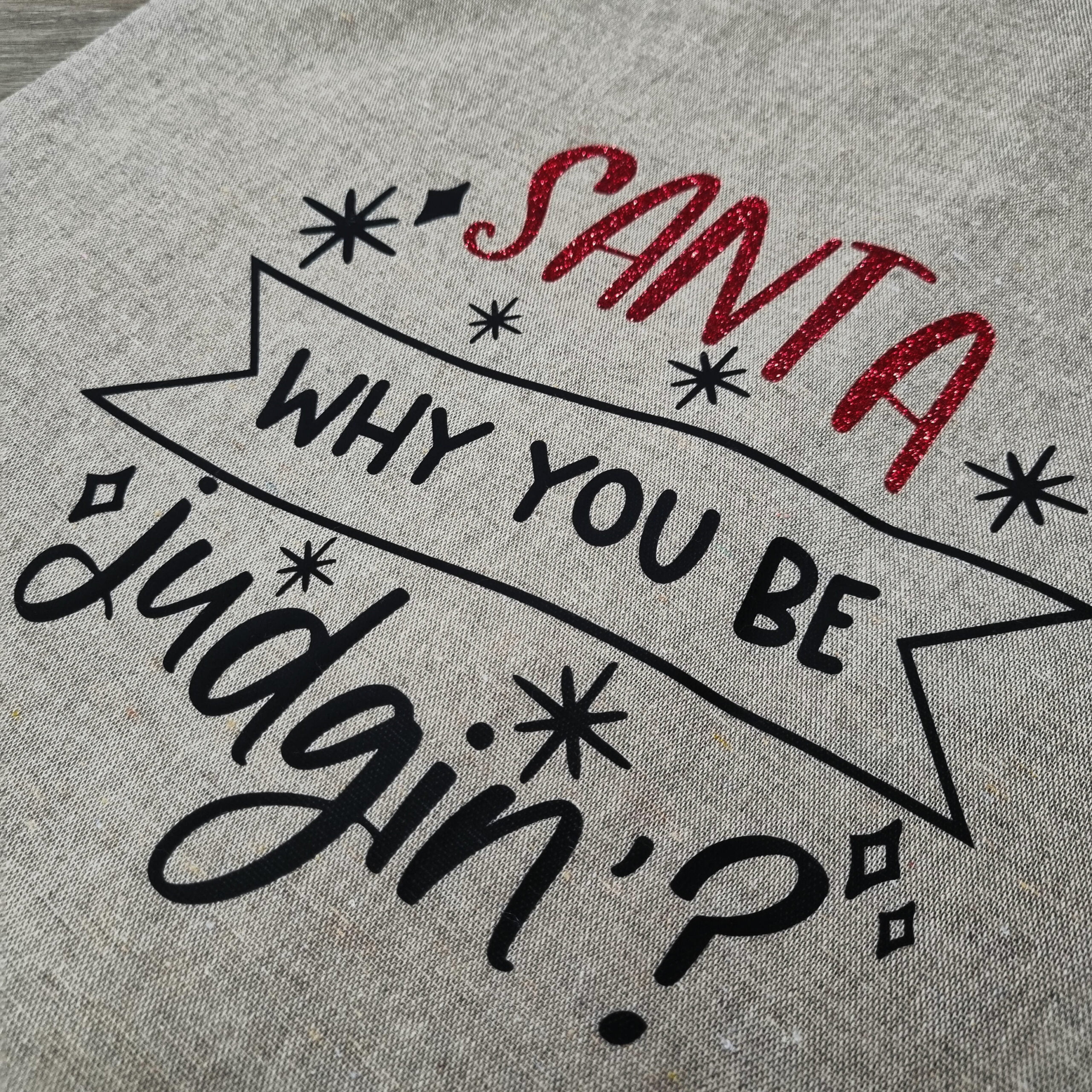 Santa Why You Be Judgin? Tygkasse - återvunnen bomull - Bild 4