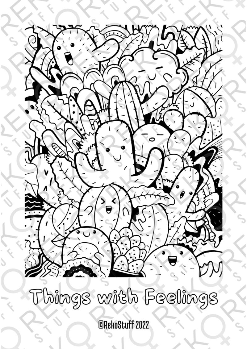 Things with Feelings - digital målarbok