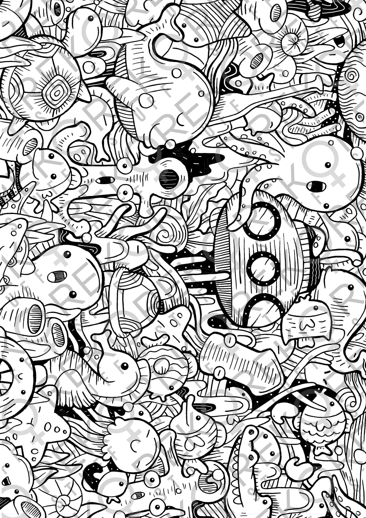 Things with Feelings - digital målarbok - Bild 2