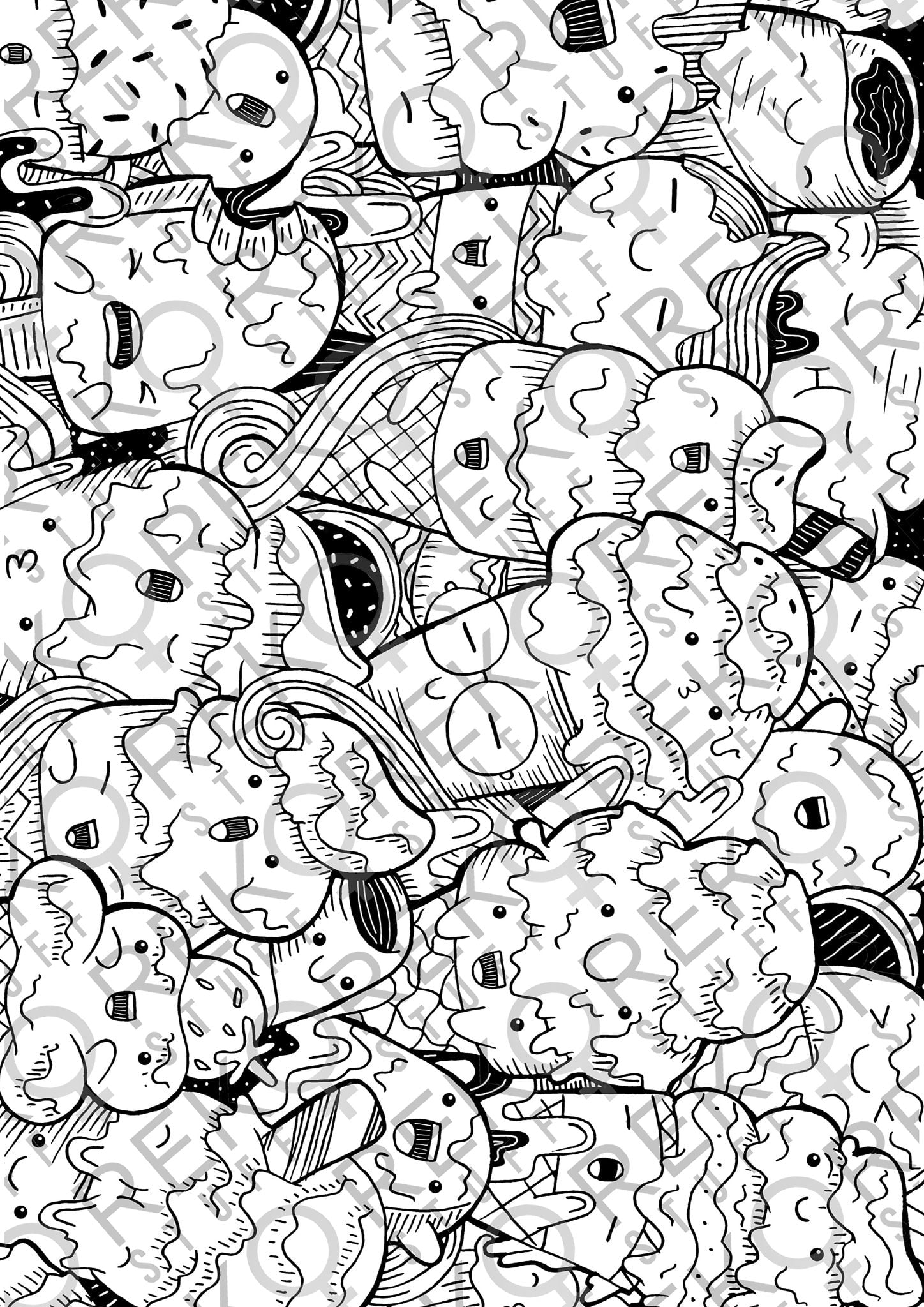 Things with Feelings - digital målarbok - Bild 3