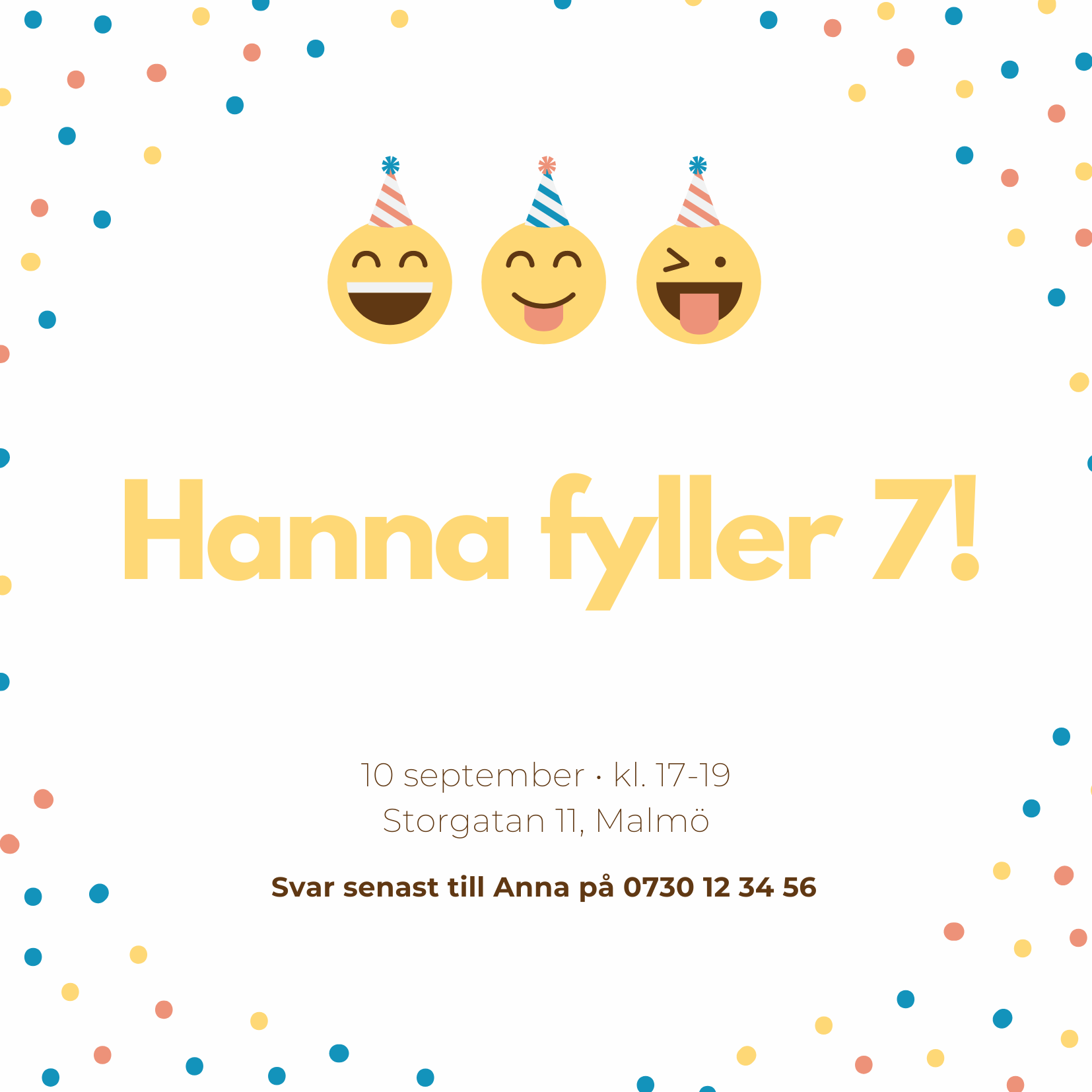 Kalasinbjudan EGEN DESIGN