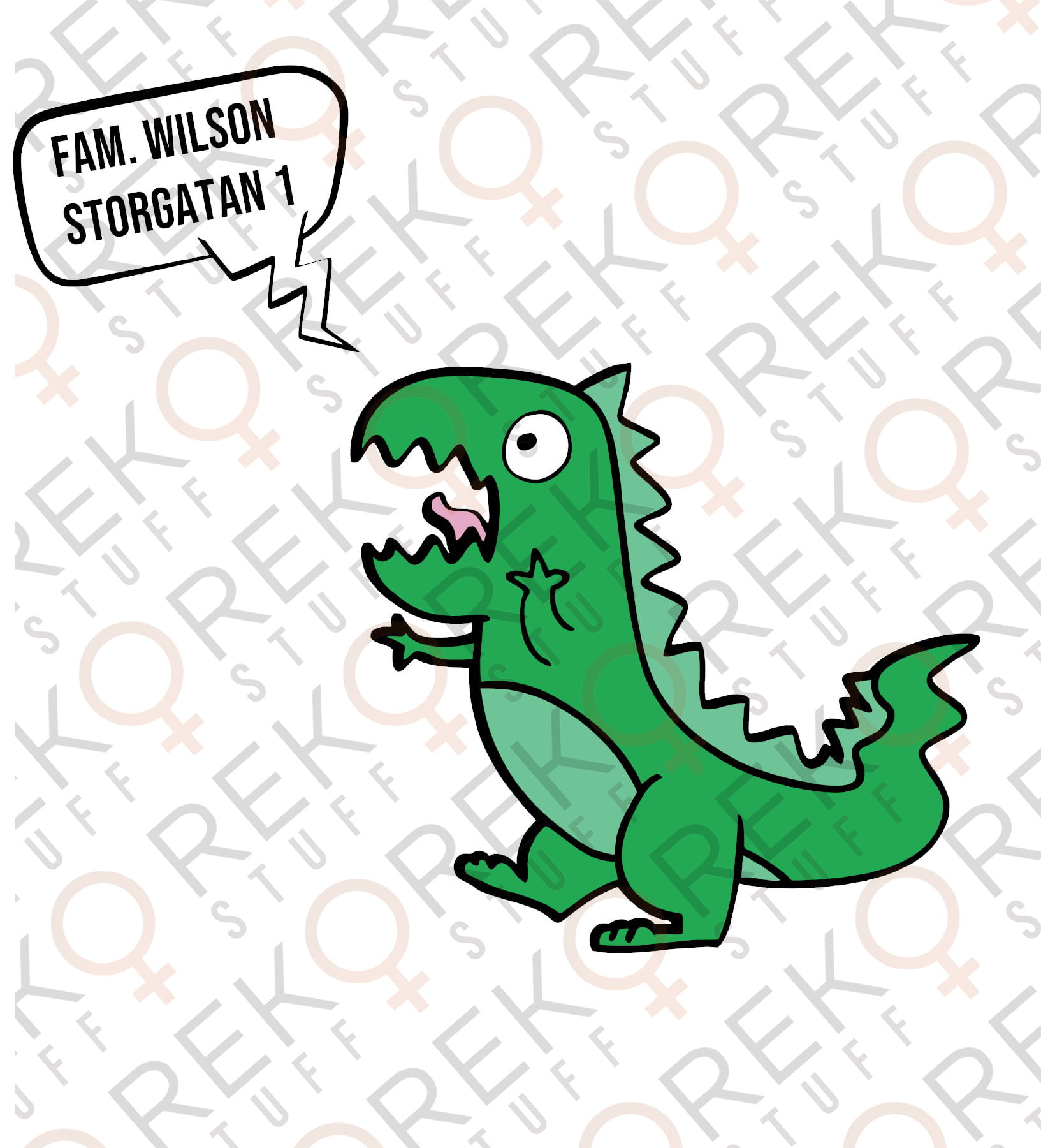 Ingen reklam T-rex/dinosaurie dekal till brevlåda - Bild 2