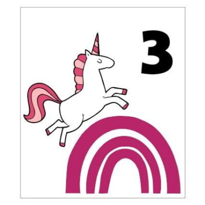 Custom design drake/unicorn/regnbåge