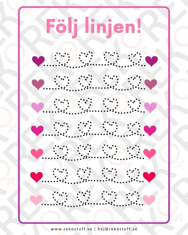 Träna finmotorik - tema hjärtan - Bild 2