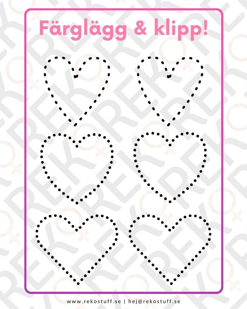 Träna finmotorik - tema hjärtan - Bild 3