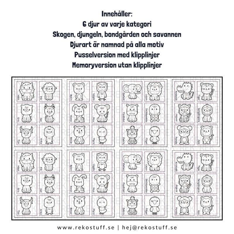 Skapa ett eget pussel + memory - Bild 2