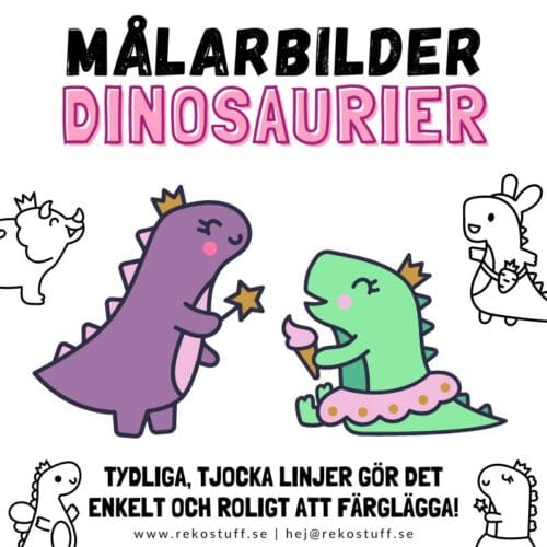 Målarbilder - dinosaurier