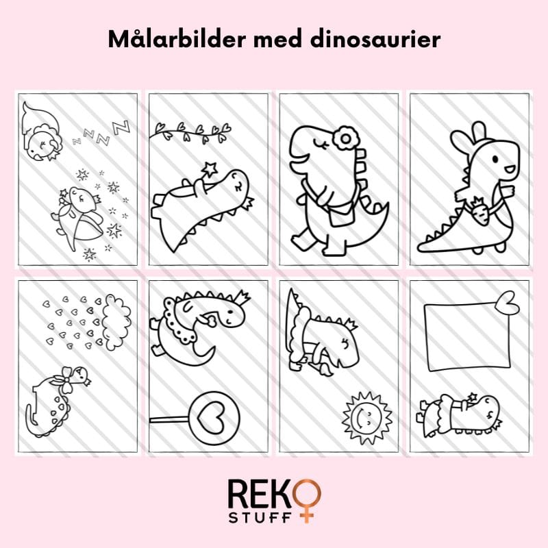 Målarbilder - dinosaurier - Bild 2