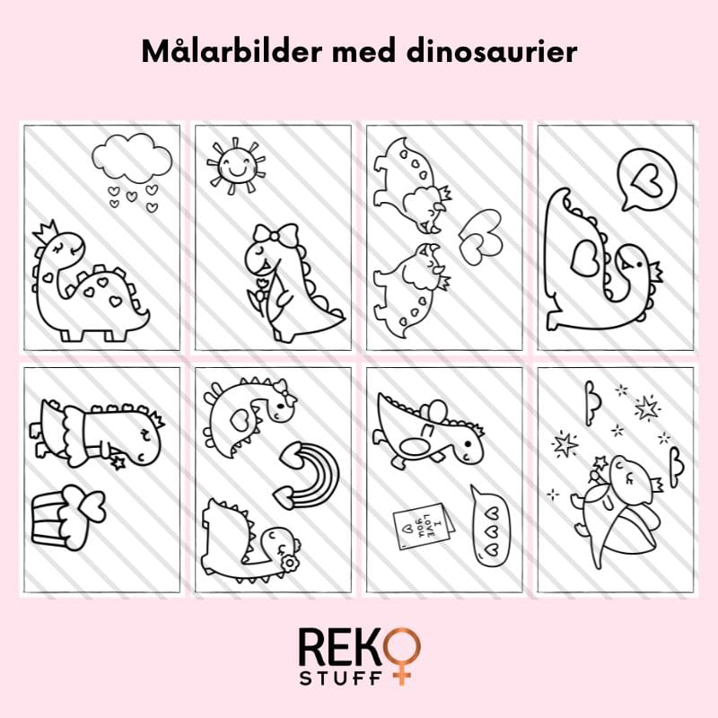 Målarbilder - dinosaurier - Bild 3