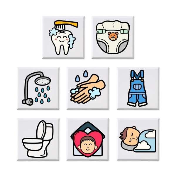 Bildstöd "Morgon- och kvällsrutin"