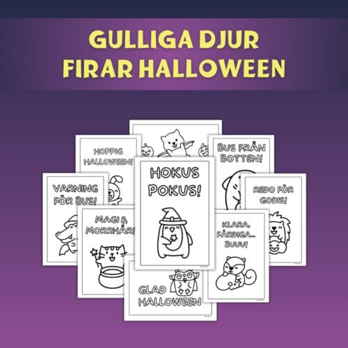 Gulliga djur Halloween