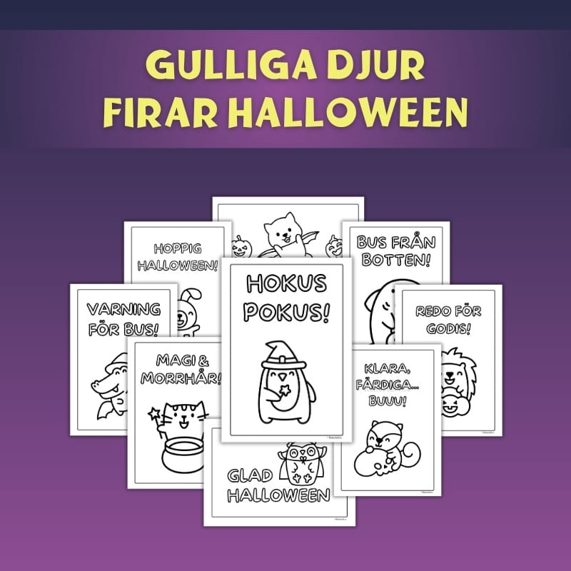 Gulliga djur Halloween
