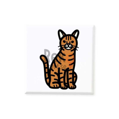 Magnetiskt bildstöd med motiv av en Bengalkatt.