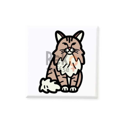Magnetiskt bildstöd med motiv av en Norsk skogkatt.
